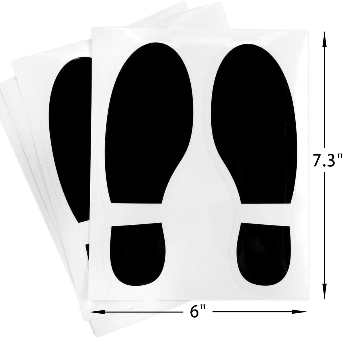 24Pcs Spy Agent of Truth Footprint Floor Decals Stickers Classroom Line Up Floor Decals Black Footprint Stickers