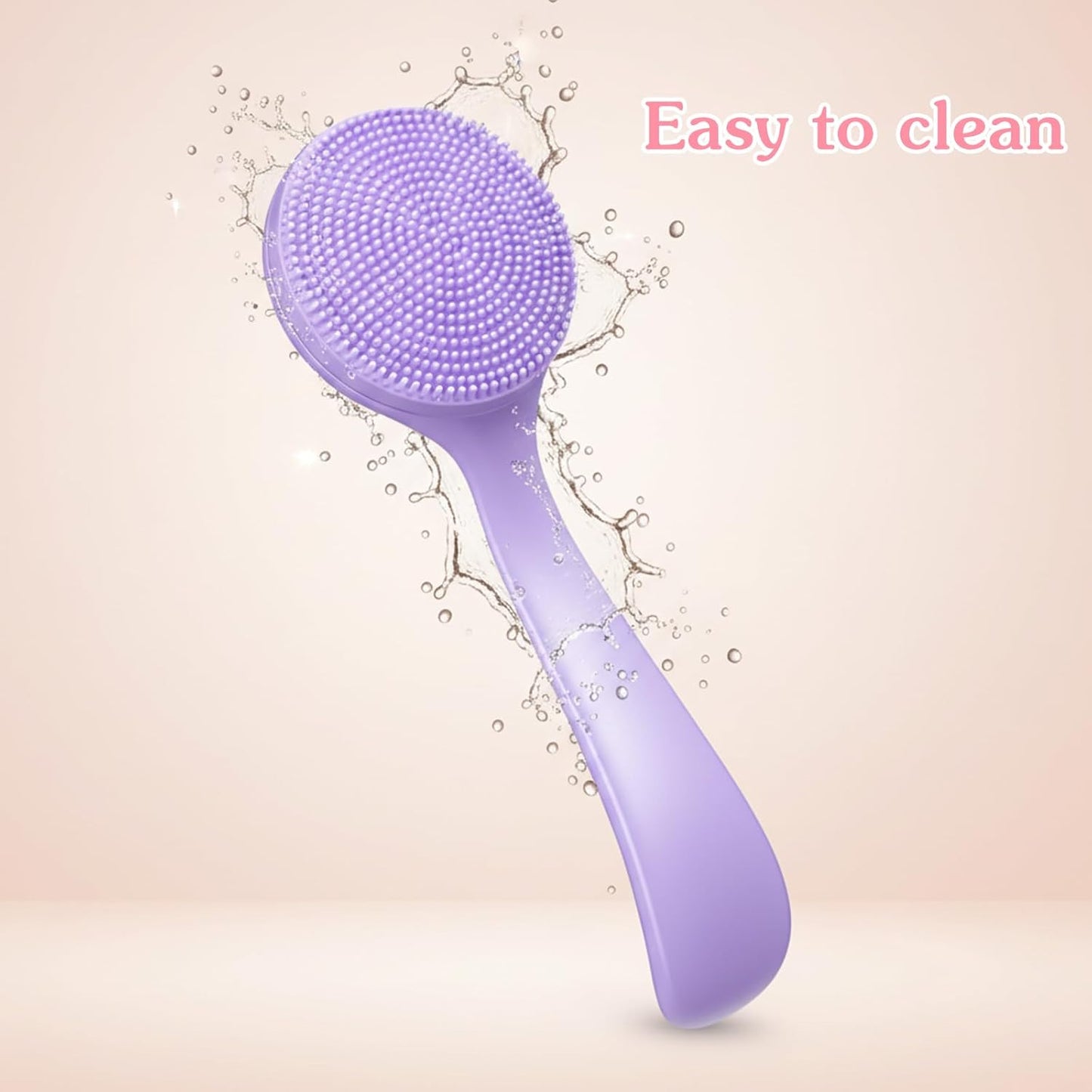 4 Pcs Silicone Face Brush Manual Facial Cleansing Brush, Soft Face Scrubber Waterproof Exfoliating Brushes, Silicone Cleaning Scrubber Exfoliator Cleanser for Women Blackheads Makeup Residues Removal