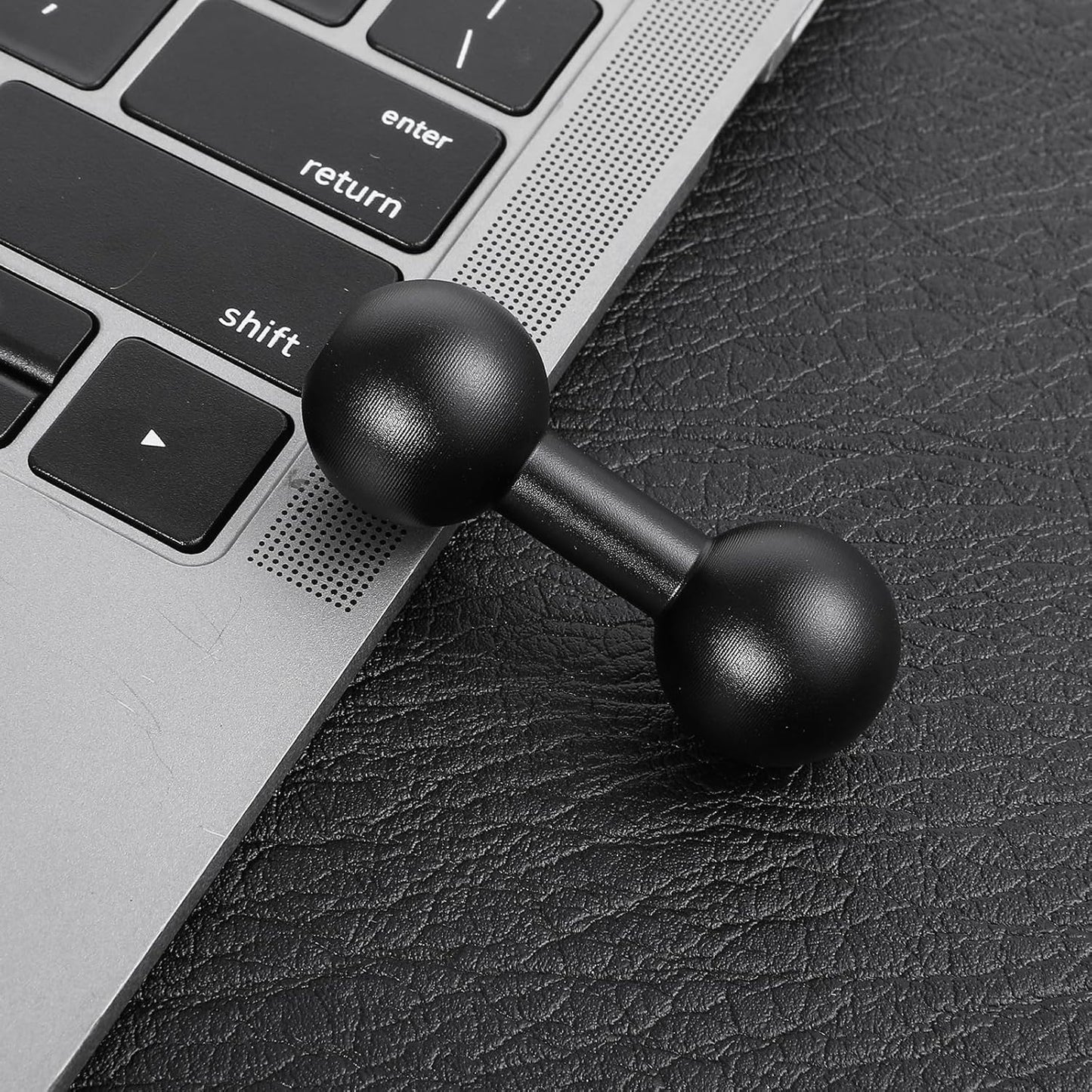 20mm to 20mm Ball Mount Arm, Black Aluminum Alloy Ball Adapter Double Balls Mount Extension Connector for Secure Attachment for Mounting Arm with 20 mm Connections Compatible with 20 mm Mounting Arms