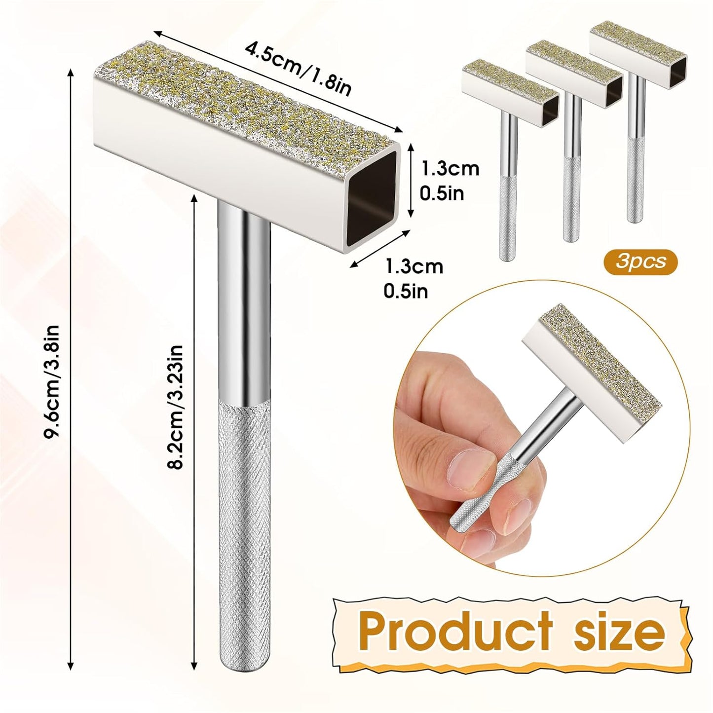 3 Pcs Grinding Wheel Dresser Grinding Wheel Dressing Tool Diamond Wheels Stone Dresser with Flat Diamond Coated Surface for Restore Bench Grinder Truing Deburring Wheels Silver
