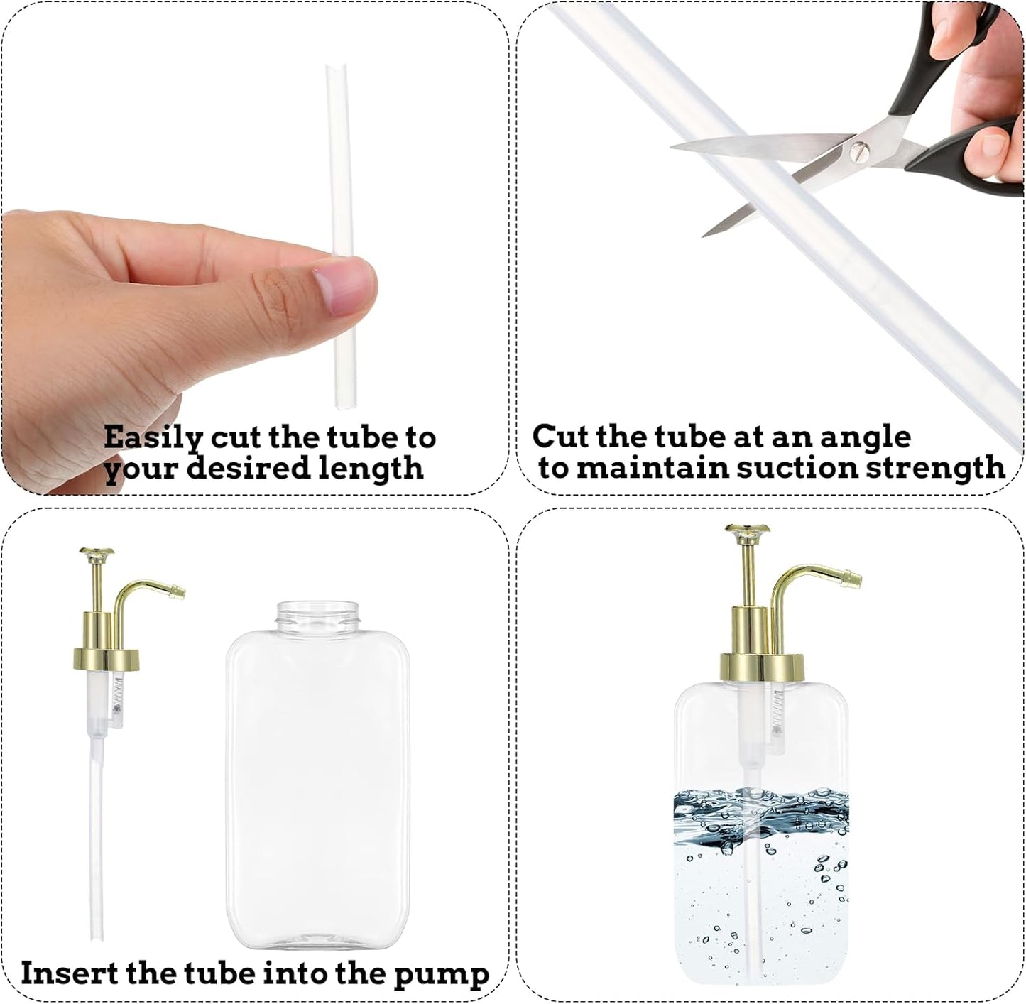 Soap and Lotion Dispenser Pump Replacement, ABS Material Gold Gloss Smooth Action Oil Can Pump Head for Wider Mouth Bottle of 1.3 in (33 mm) Thread, Rust Proof & Leak Proof for Soap Lotion Bottle