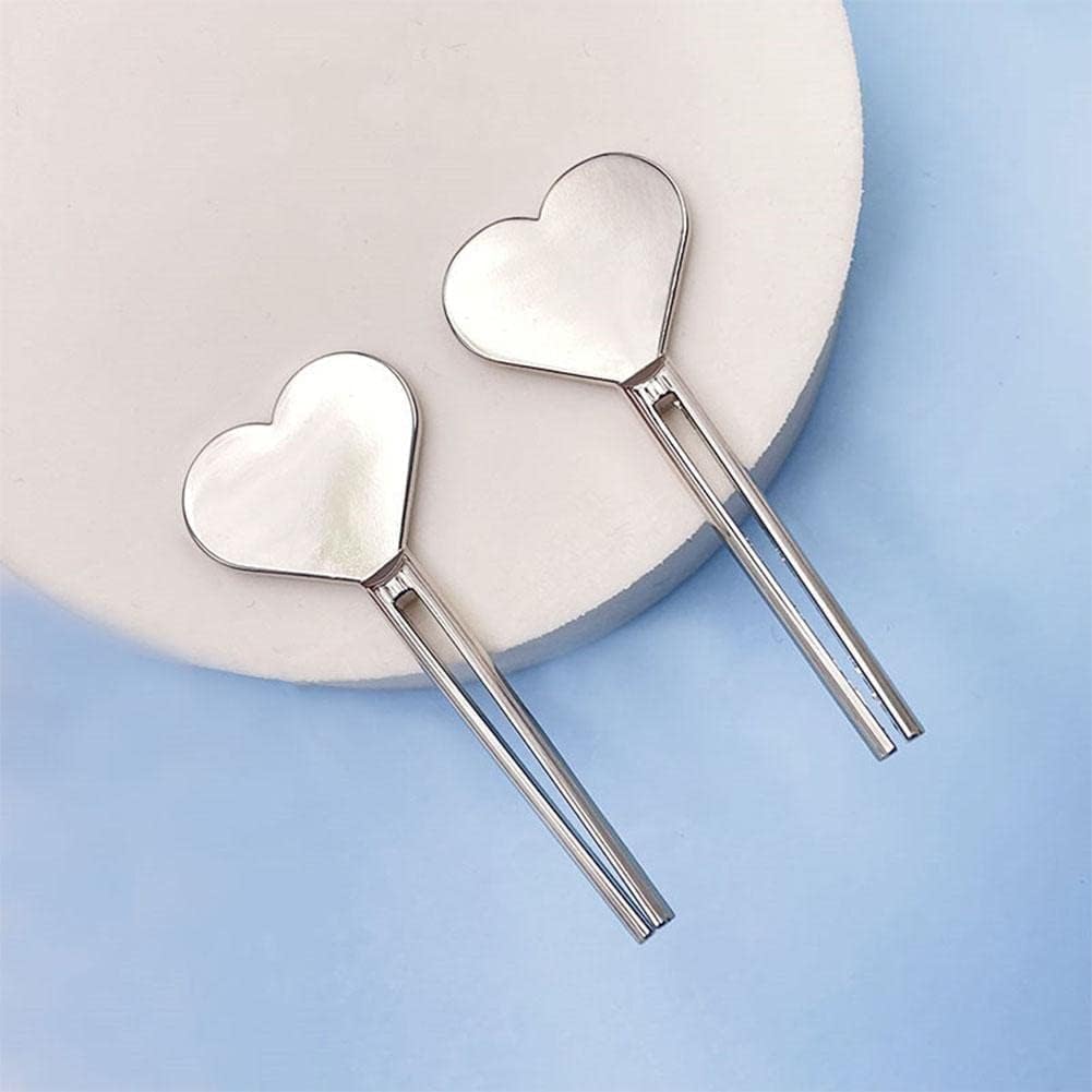 Silver Metal Manual Toothpaste Squeezer Heart Stainless Steel Dispenser Tube Squeezer Hand Cream Tube Key Roller Set Bathroom Accessories Daily Living Tube Squeezing Aids