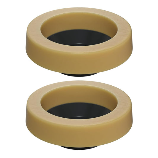 2 Pack Toilet Wax Ring, Thick Toilet Bowl Wax Ring Gasket for Toilet Bowl, Polyethylene Flange- Gas, Odor and Watertight Seal, Fits 3-inch and 4-inch Waste Line