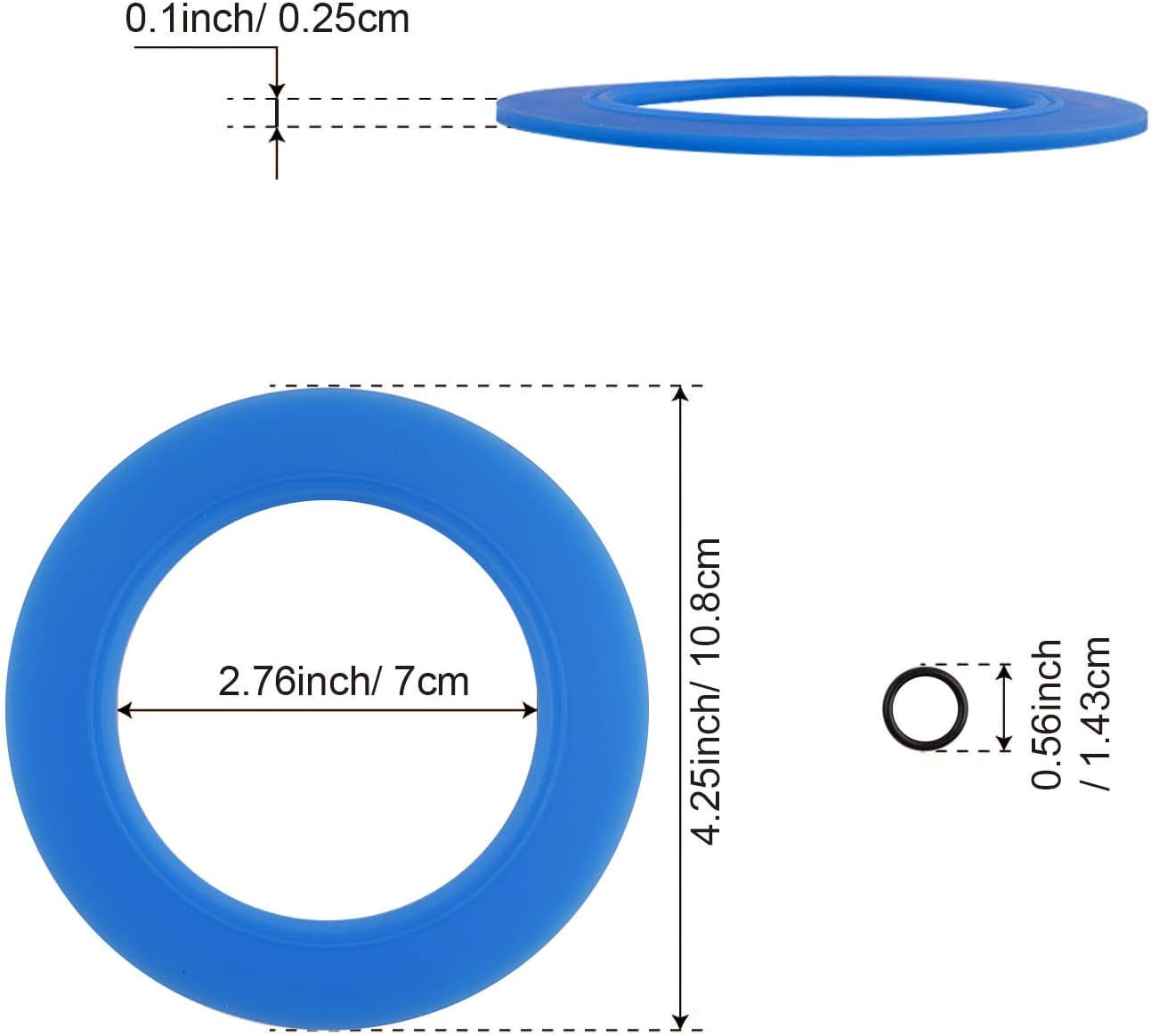 2 Pack Toilet Flush Valve Seal, Upgraded Silicone Material Specific fit for American Standard & Eljer-Compatible with 7301111-0070A, Flush Valve Seal Kit Replacements with O Ring