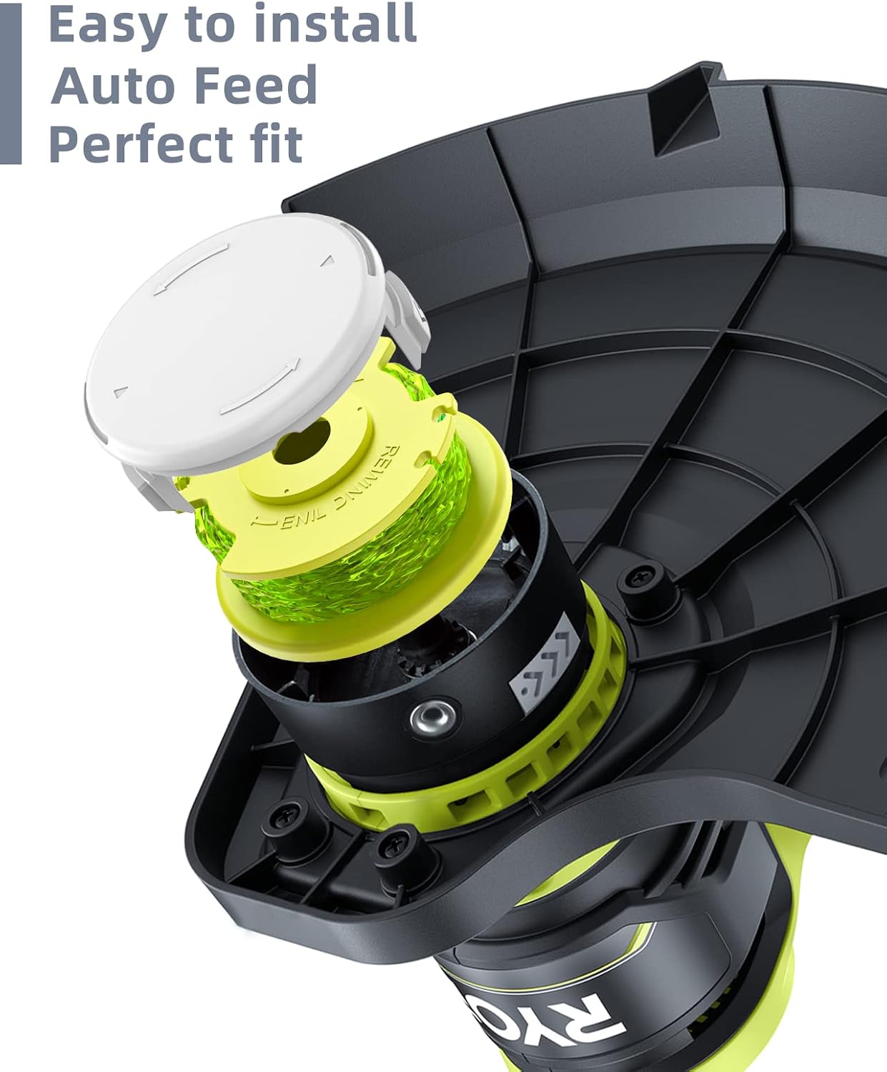 4 Pack Weed Wacker String Replacement Compatible with Ryobi One Plus+, 0.080‘’ String Trimmer Refill AC80RL3, Twisted Weed Eater String Compatible with Ryobi 18V, 24V, 40V Cordless Trimmers