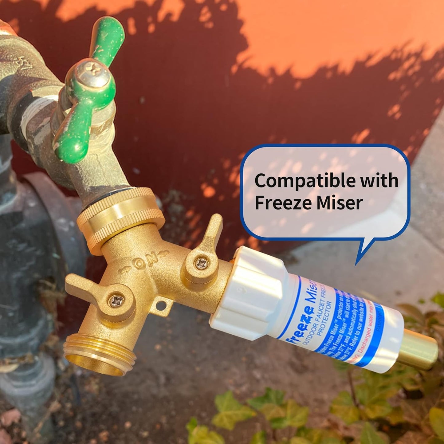 Hose Splitter 2 Way, Garden Hose Splitter, 100% Rustproof Brass Water Hose Splitter with Adjustable Flow Valves, Seamless Design & 2 Extra Rubber Washers - 3/4" Y Connector Hose Adapter.