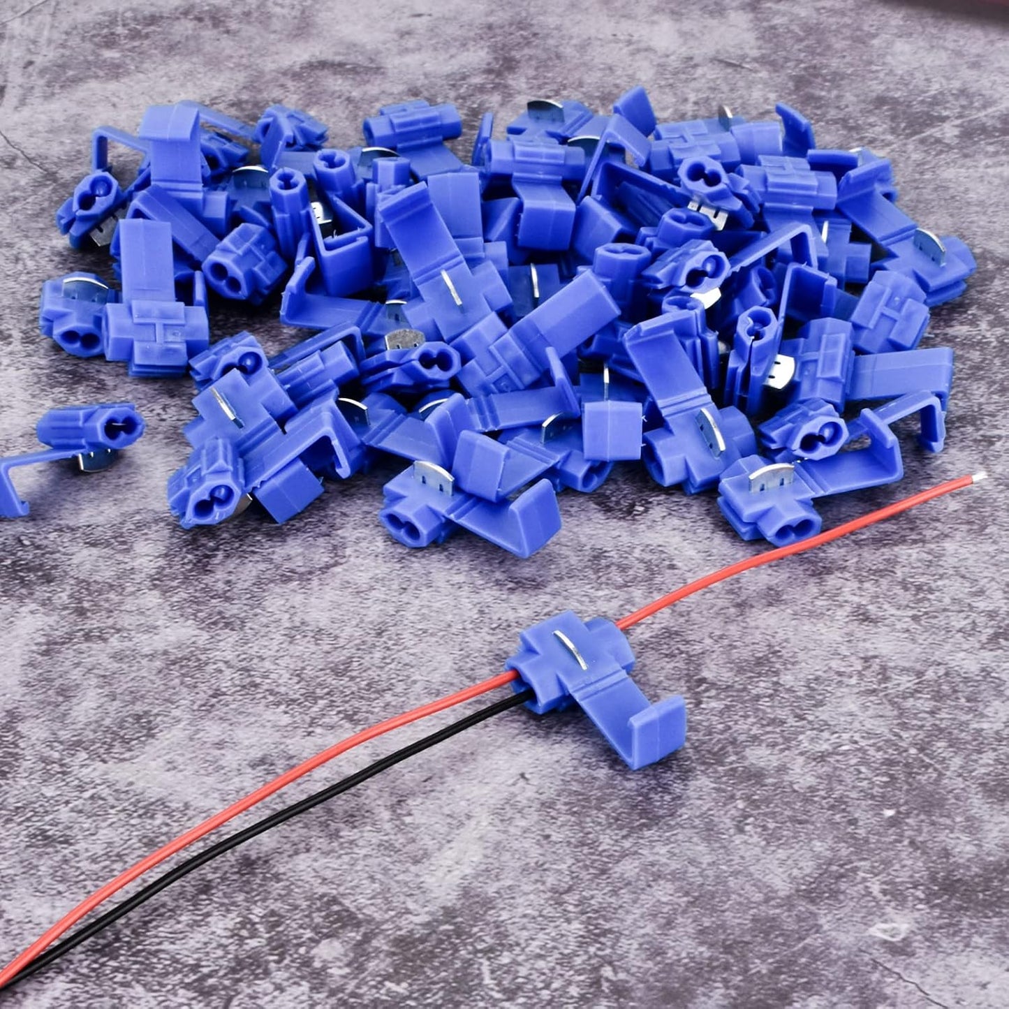 60Pcs Solderless Quick Splice Wire Connectors 18-14 AWG Splice Connector Snap Electrical Wire Connector Cold Pressed Insulated Electric Wire Splice Connectors