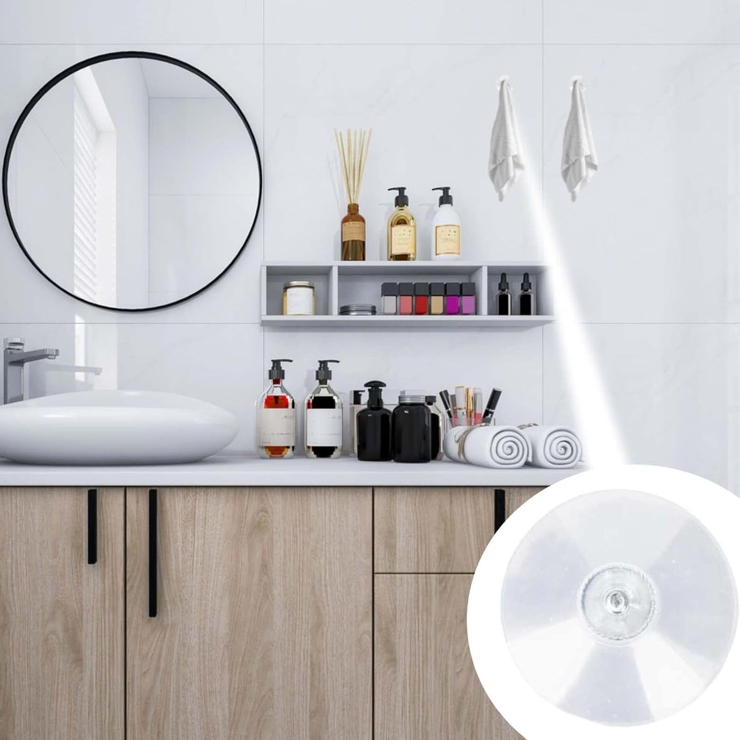 40 mm Glass Suction Pads Clear PVC Sucker Pads Suction Holder Without Hooks for Bathroom Wall Door Glass Window Car Shade (Clear, 12pcs)