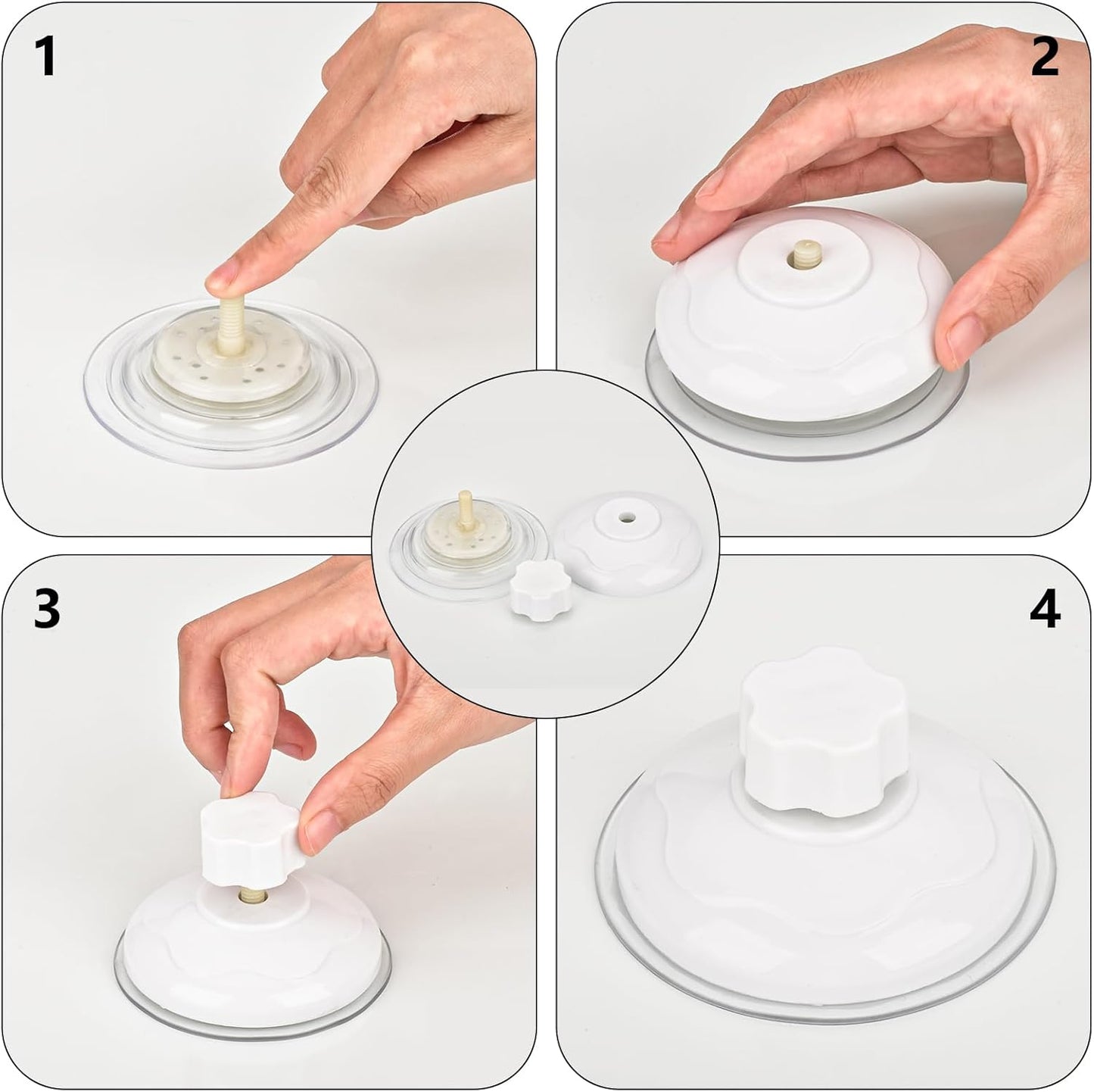 Thick Suction Cup Cat Perches 4Pcs Cat Hammock Replacement Screw Suction Cups for Window Seat