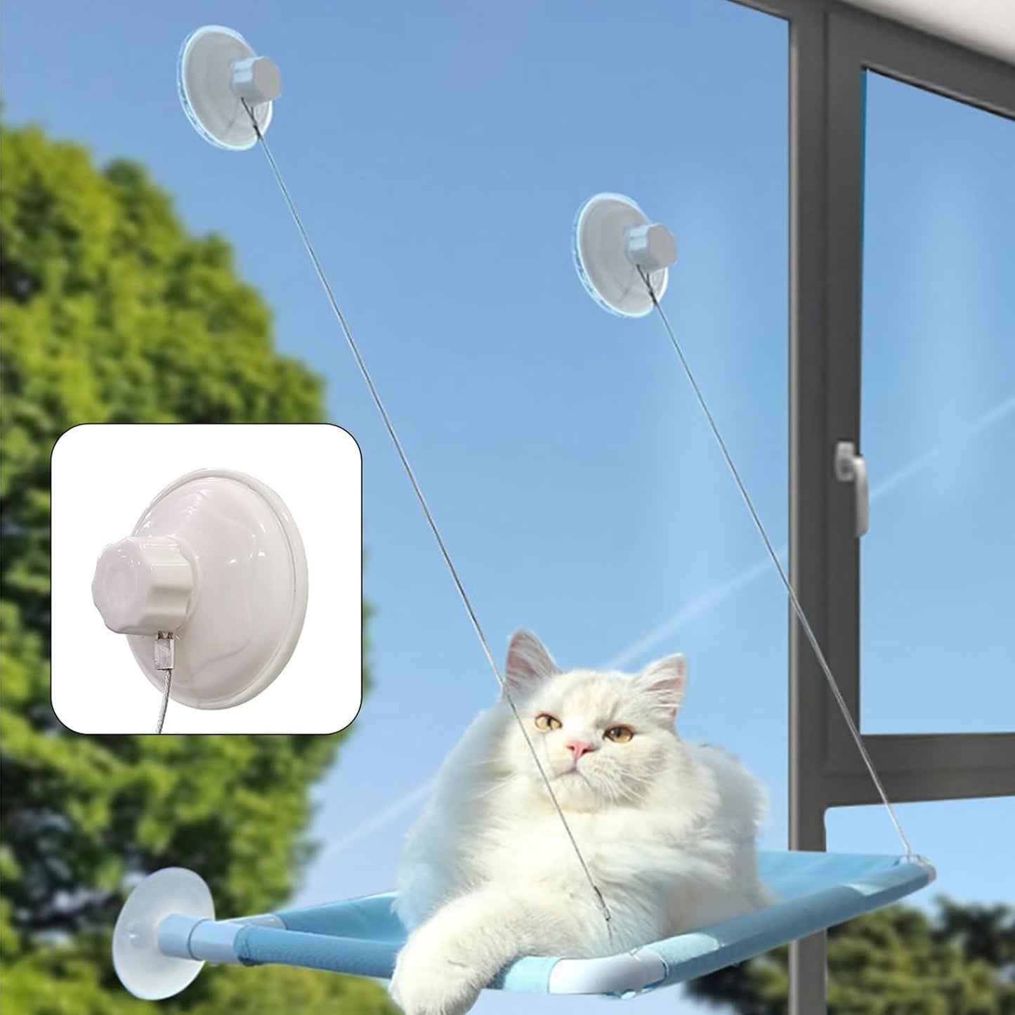 Thick Suction Cup Cat Perches 4Pcs Cat Hammock Replacement Screw Suction Cups for Window Seat