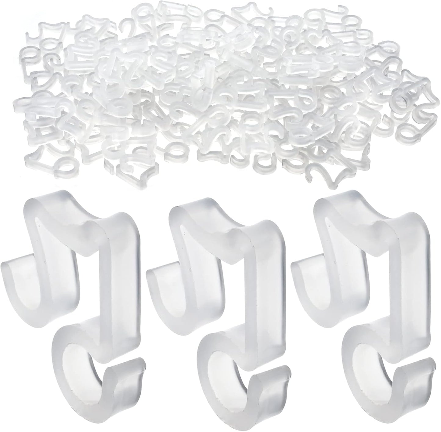 100 Pcs Outdoor Light Clips Hooks for Outdoor String Lights Gutter Clips for Hanging Christmas Village Accessories