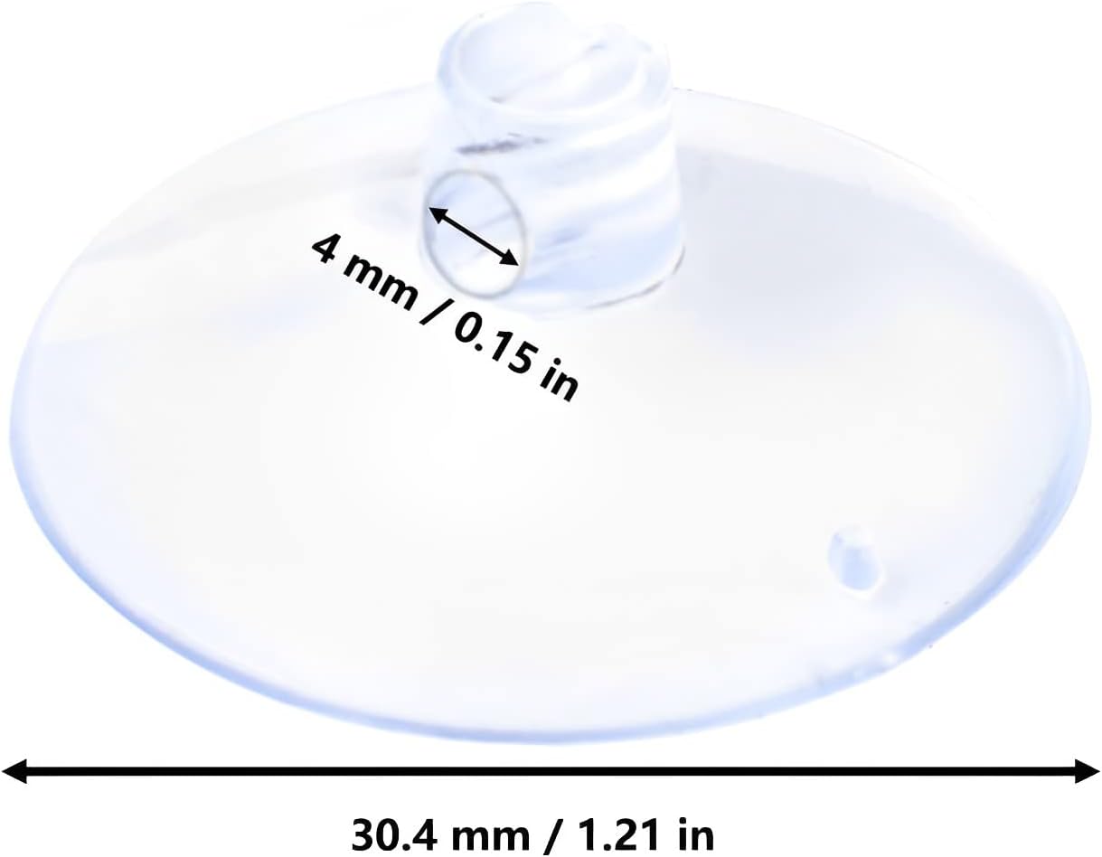 Suction Cup with Hole 1.2'' Glass Suction Pads Clear PVC Sucker Pads Small Suction Holder for Bathroom Wall Door Glass Window Car Shade (50pcs)