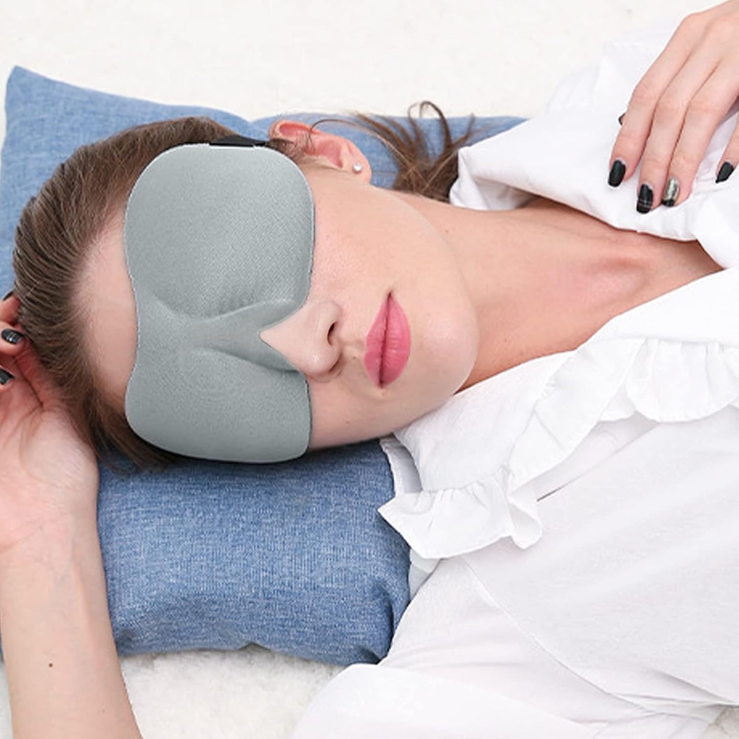 4 Pcs Sleep Mask 3D Eye Mask for Sleeping Eye Covers for Back and Side Sleeper at Travel, Sleep, Airplane