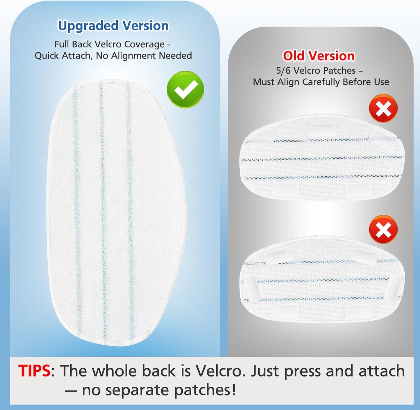 6 Pack Replacement Steam Mop Pads Compatible for PurSteam ThermaPro 10-in-1