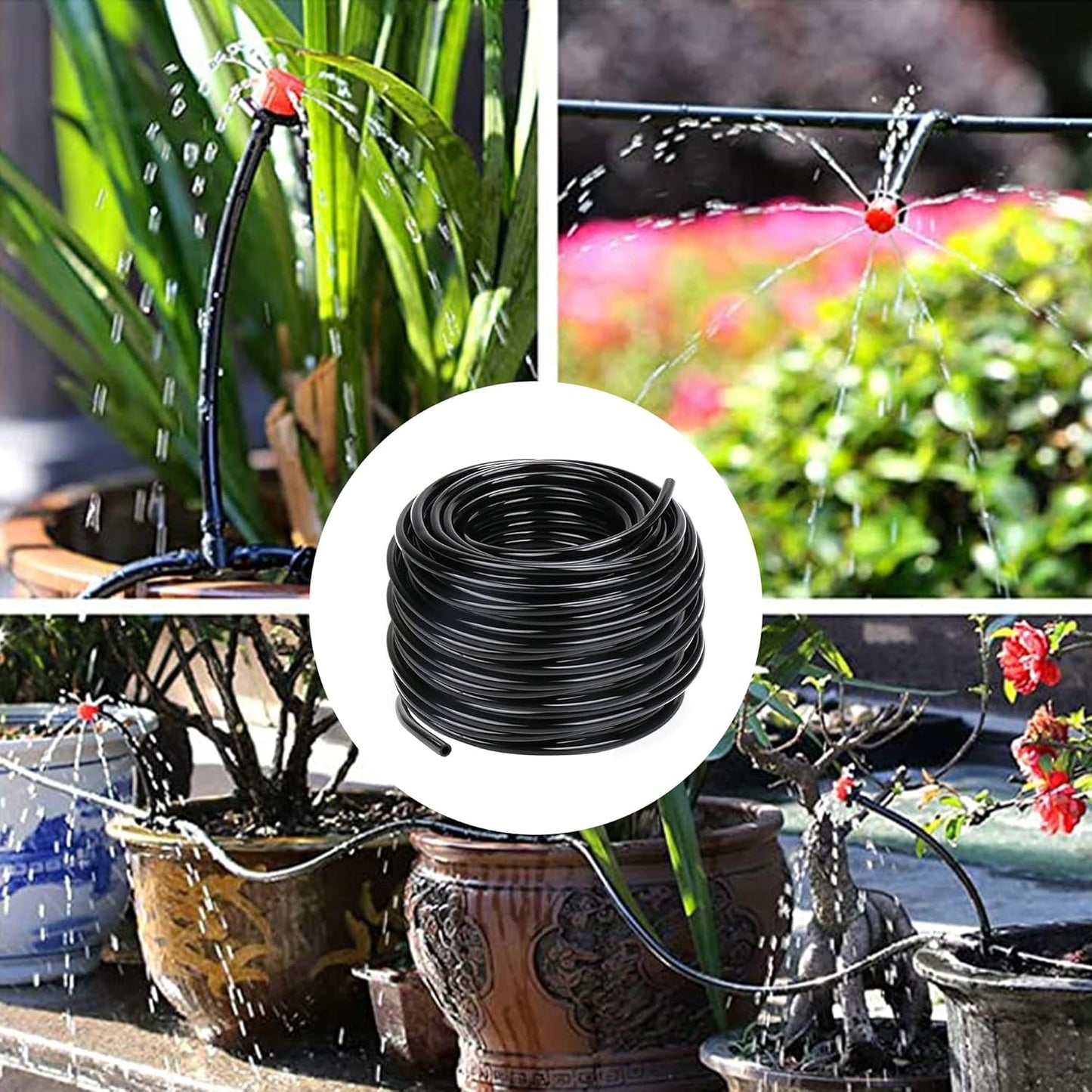 50 Feet Blank Distribution Tubing Irrigation Drip Hose, 1/4 Inch Drip Line