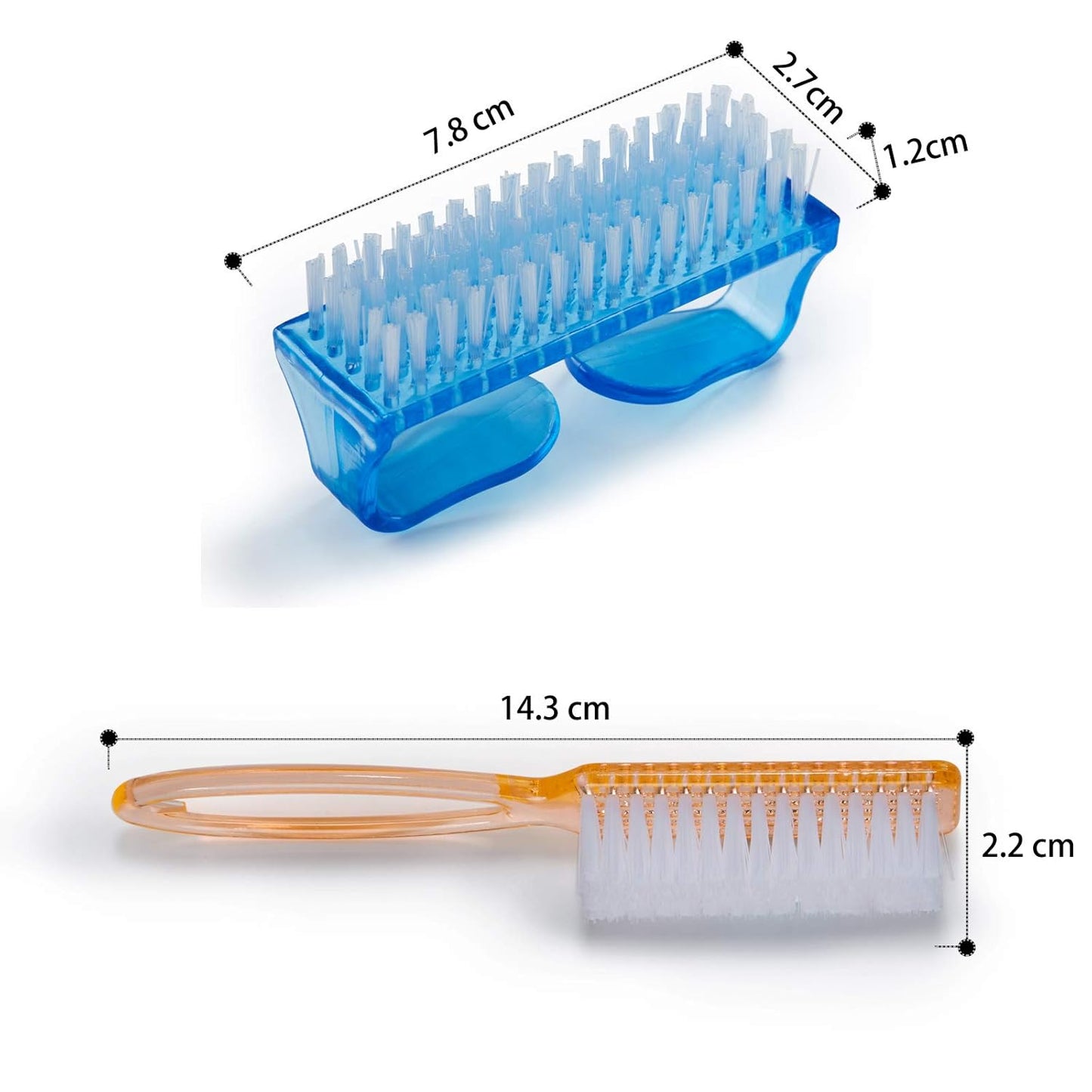 10 Pcs Handle Grip Nail Brush, Hand Fingernail Scrub Cleaning Brushes for Toes and Nails Cleaner, Pedicure Scrubbing tool kit for Men and Women (Multicolor)