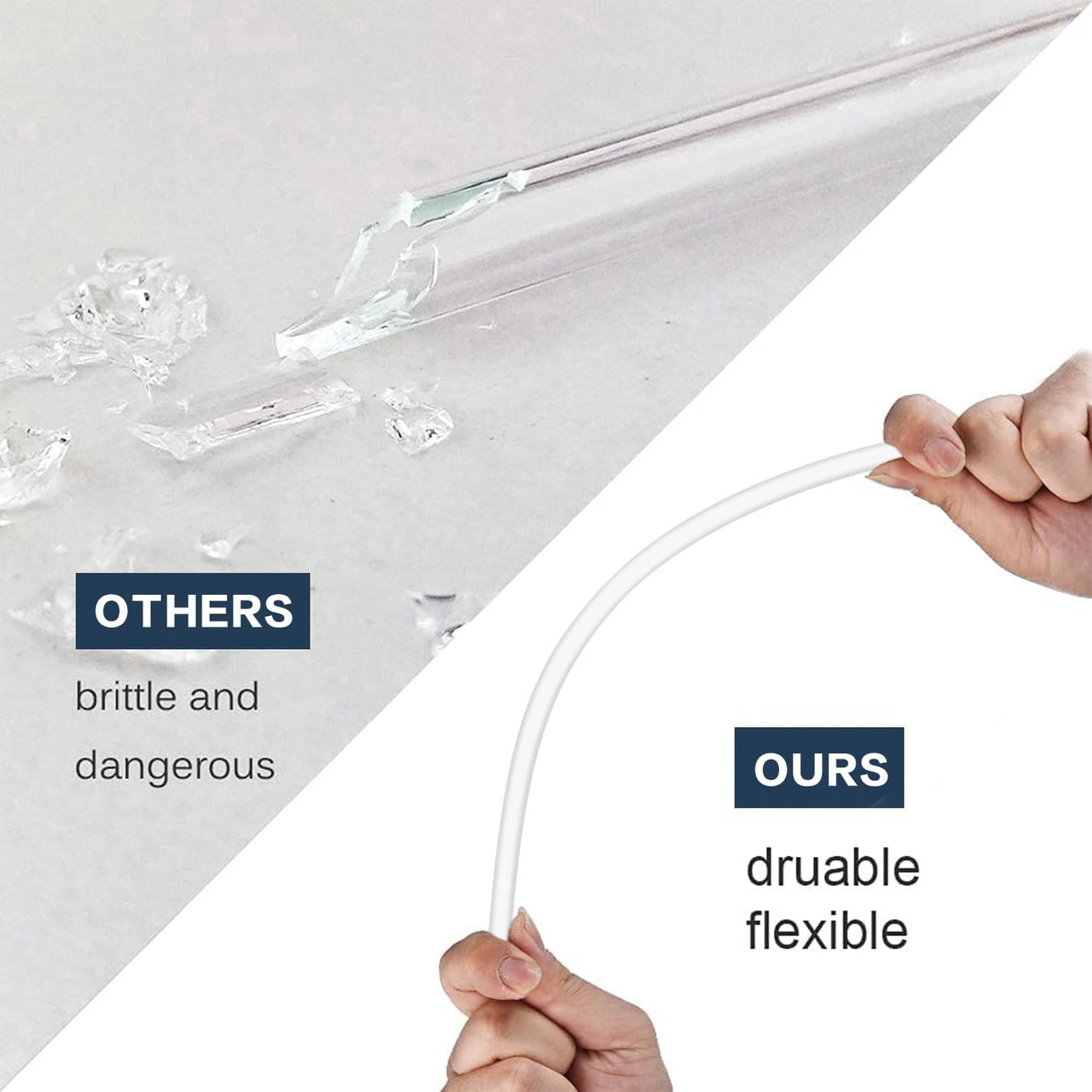 10 Pcs Replacement Straw for Stanley Cup 40 oz 30 oz 64 oz Tumbler, Dishwasher Safe Clear Reusable lg Straws with Cleaning Brush for Stanley Adventure Tumbler Accessories