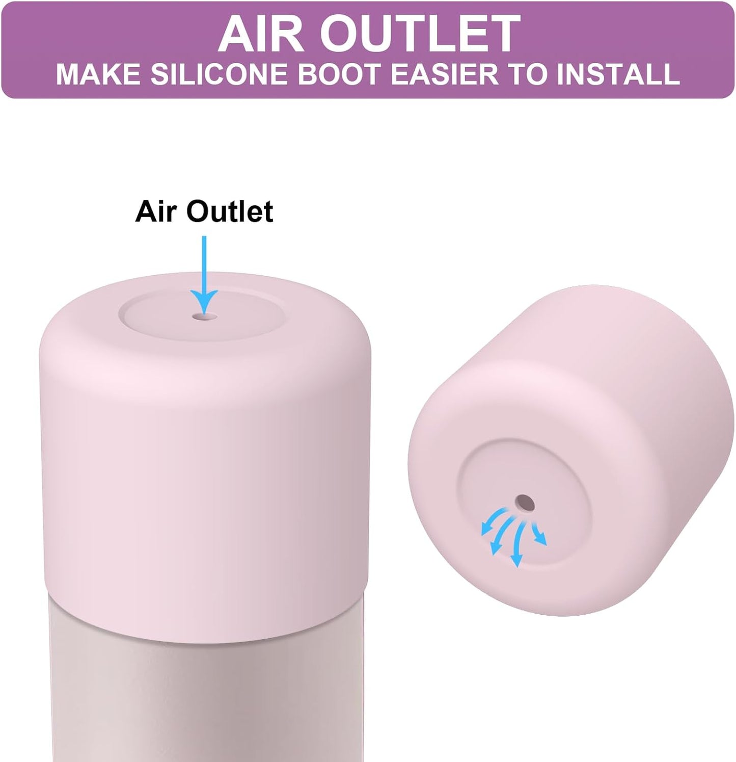 Silice Boot for Owala Water Bottle 24 oz 32 oz 40 oz, 2PCS Anti-Slip Protective Sleeve for FreeSip/Twist/Flip Water Bottles, BPA Free, Dishwasher Safe, Bottom Bumper Cover Cup Accessories
