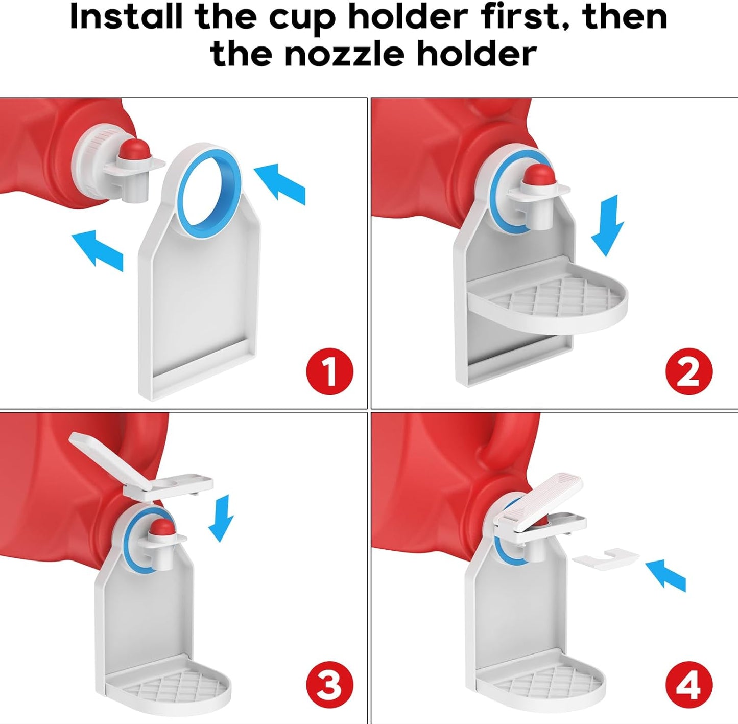 Laundry Detergent dispenser Cup Holder,Nozzle Upgraded Labor-Saving Switch Easily No More runny or Messy Laundry Detergent, Laundry Cup Holder and drip Tray room organizati and storage