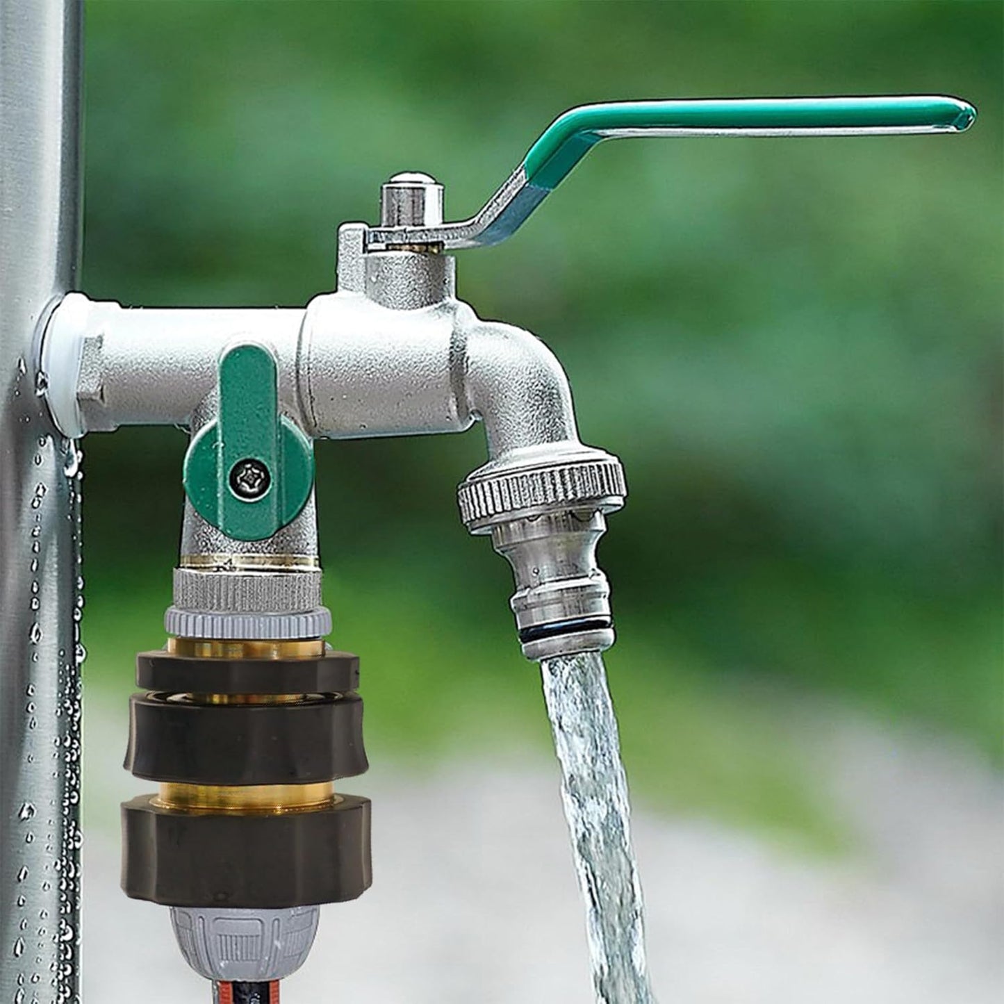 Garden Hose Quick Connector, 3/4 Inch Male and Female Garden Hose Fitting Quick Connector, 3 Female + 6 Male