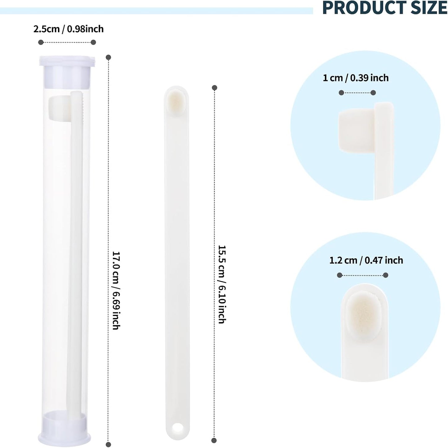 Petluno Small Dog & Cat Toothbrush 5 Set, Micro Nano Bristles to Clean pet Teeth Toothbrushes, Puppy Dogs Pet Tooth Cleaning Kit with Storage Box（White