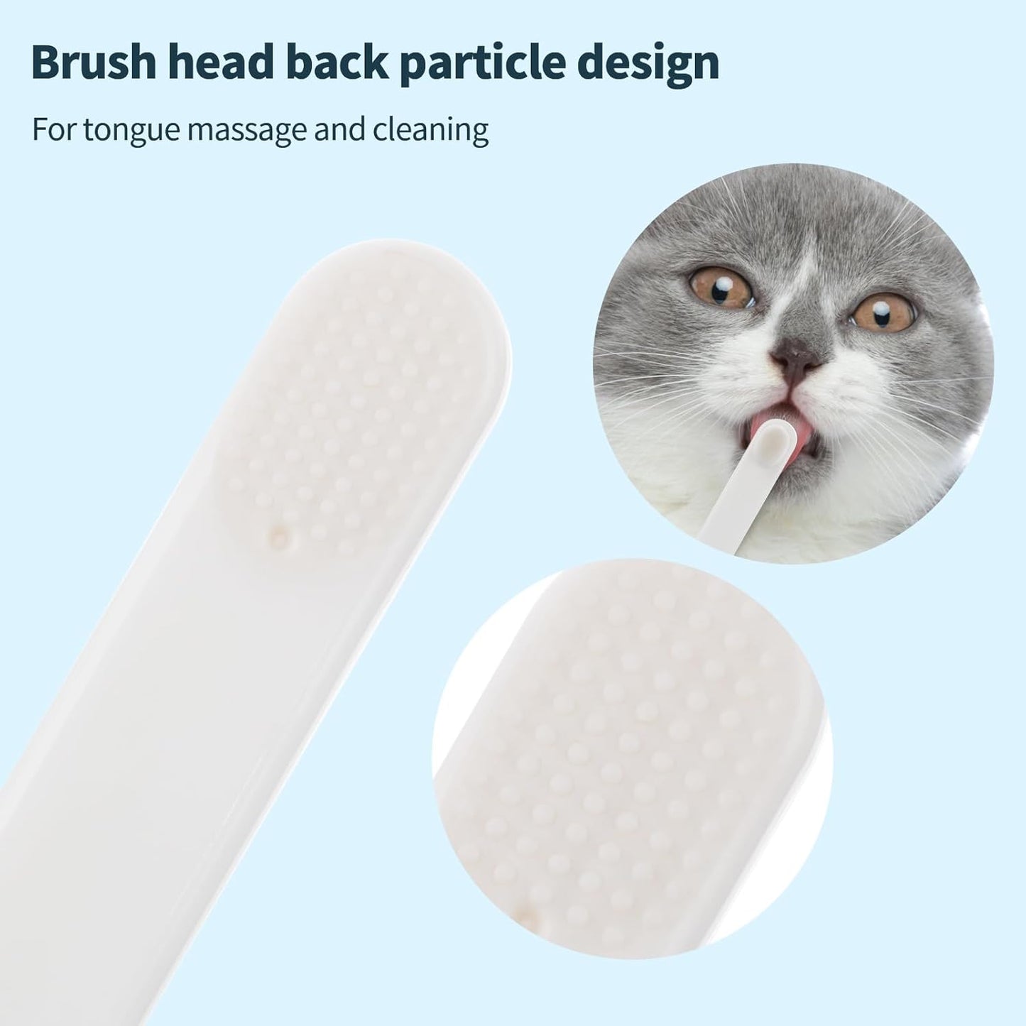 Petluno Small Dog & Cat Toothbrush 5 Set, Micro Nano Bristles to Clean pet Teeth Toothbrushes, Puppy Dogs Pet Tooth Cleaning Kit with Storage Box（White