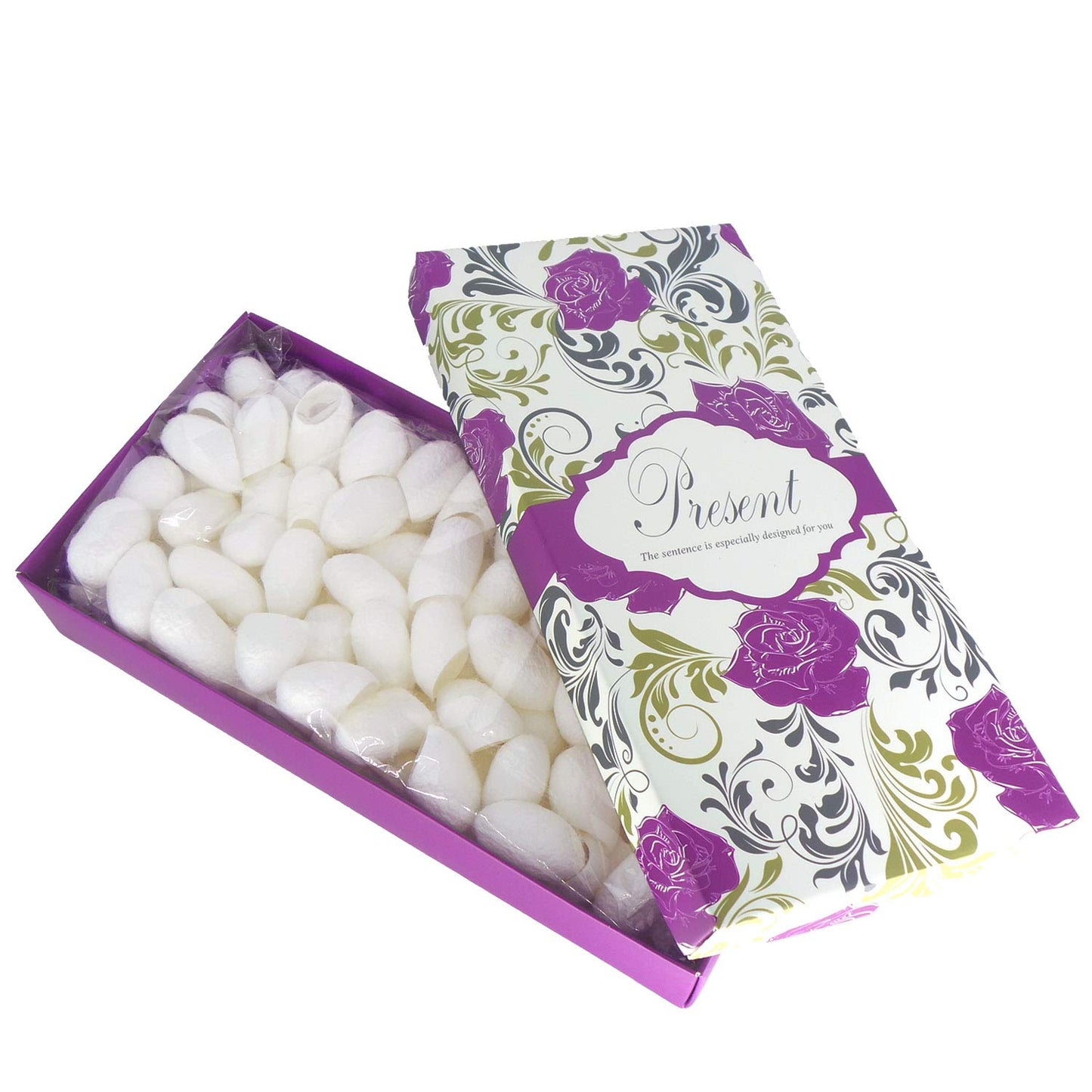 Petluno 100pcs Fresh Natural Silk Ball Cocoons Facial Cleanser Balls Healthy Skin Care Scrub Face Massage