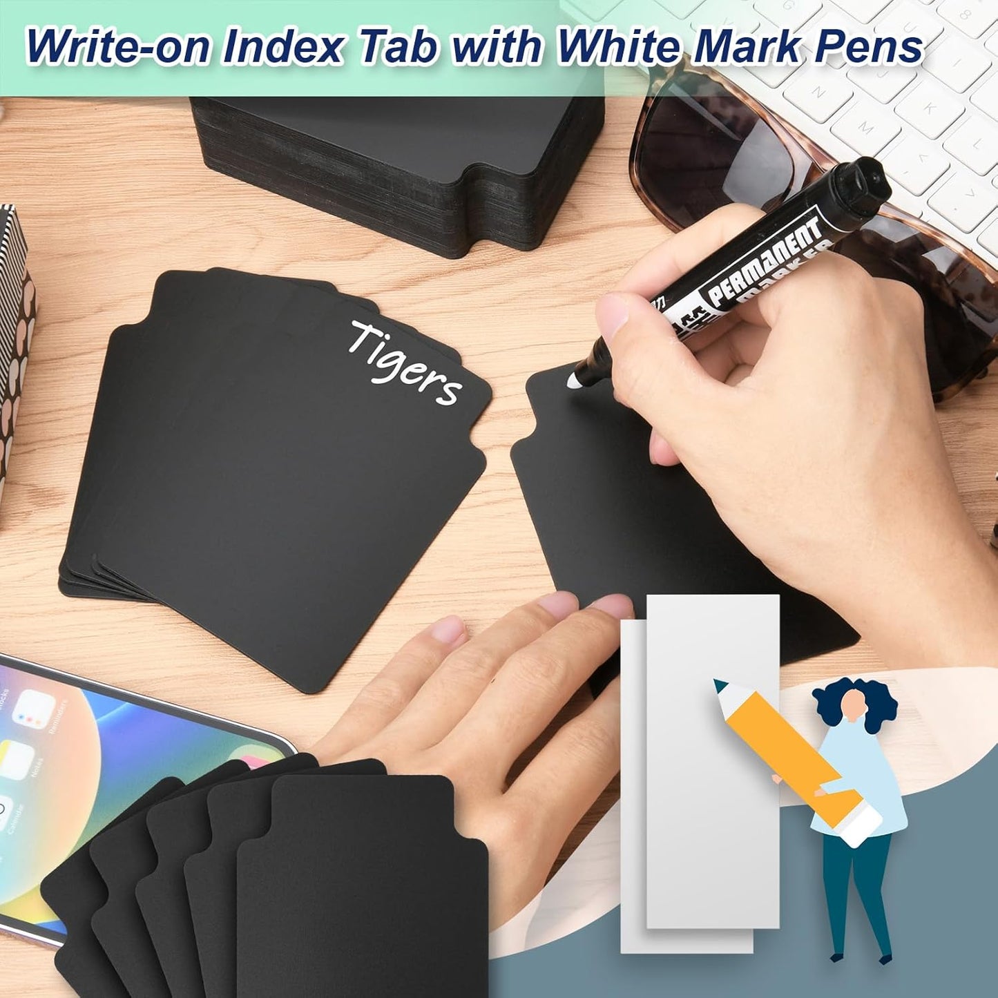 Tall Trading Card Dividers, 0.8MM Thick Card Page Dividers Frosted Card Separator with Tabs Top Loaders Plastic Divider Cards for BCW, Games Sports, Playing Card, 4.2 * 3" (50)