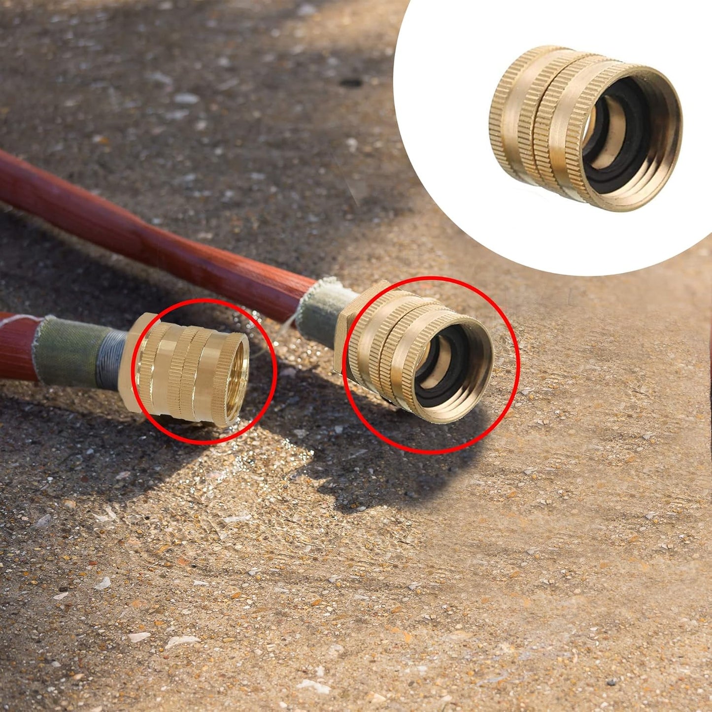Garden Hose Adapter + Nozzle Twist and Nozzle Jet