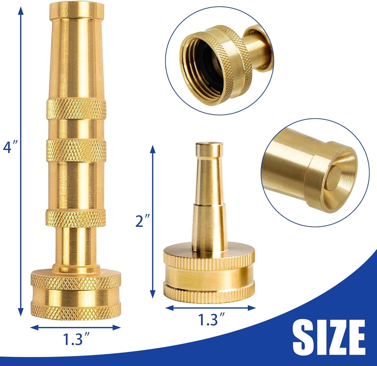 Garden Hose Adapter + Nozzle Twist and Nozzle Jet