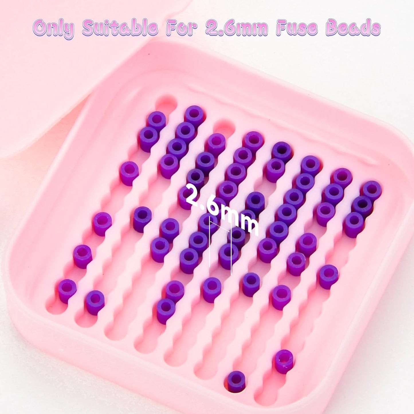 Homakover 2.6mm Fuse Bead Picking Tray Kit – Beads Craft Tool Set with Pickup Tray, Storage Box, Stainless Steel Tweezer(Random Color), Aligner Trays & Needle Tweezer for Arts & Crafts Projects
