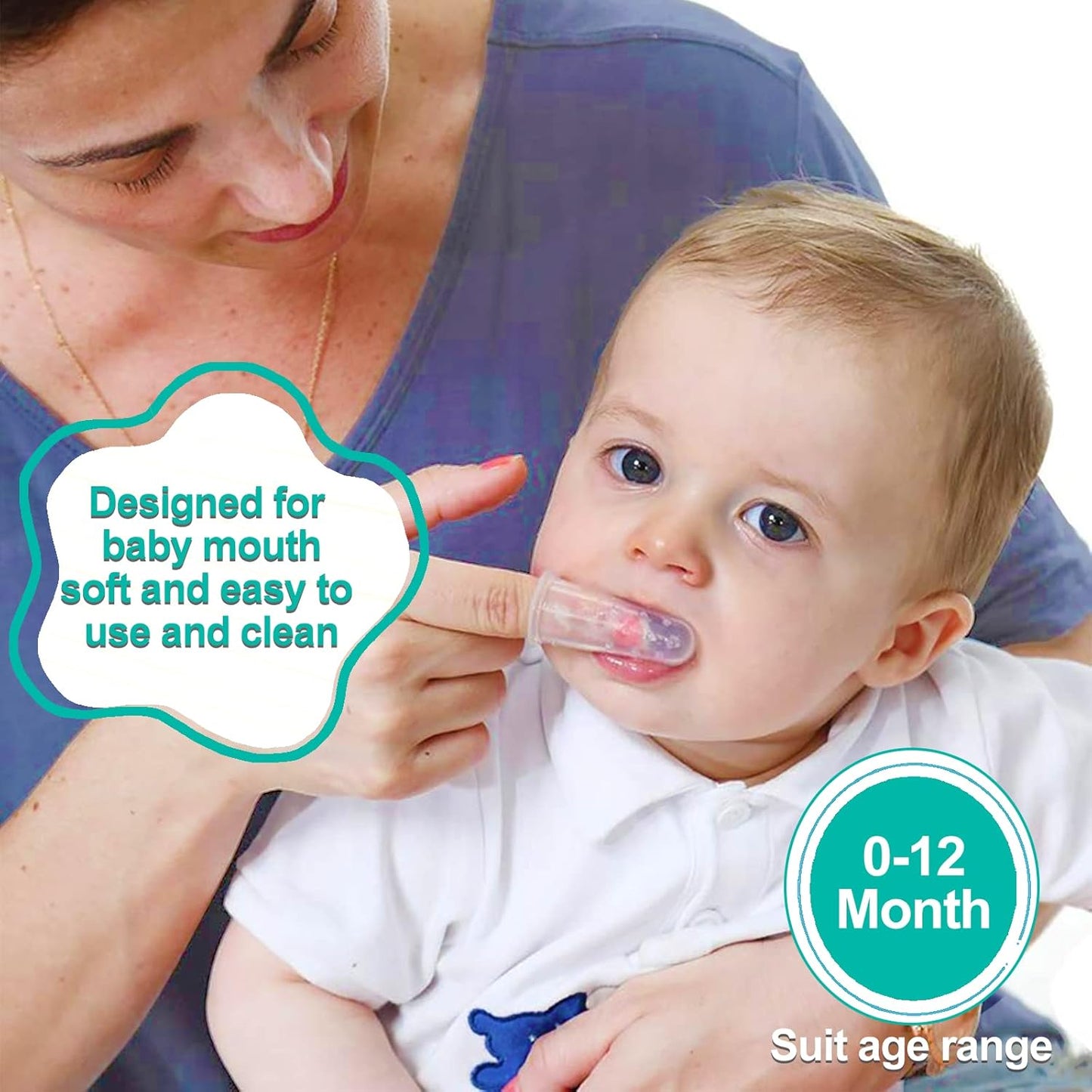 Baby Toothbrush Set, 6 Pcs Soft Infant Finger Toothbrush with 6 Boxes, Neorns Toddler Silicone Baby Tooth Brush 0-6 Months 6-12 Months