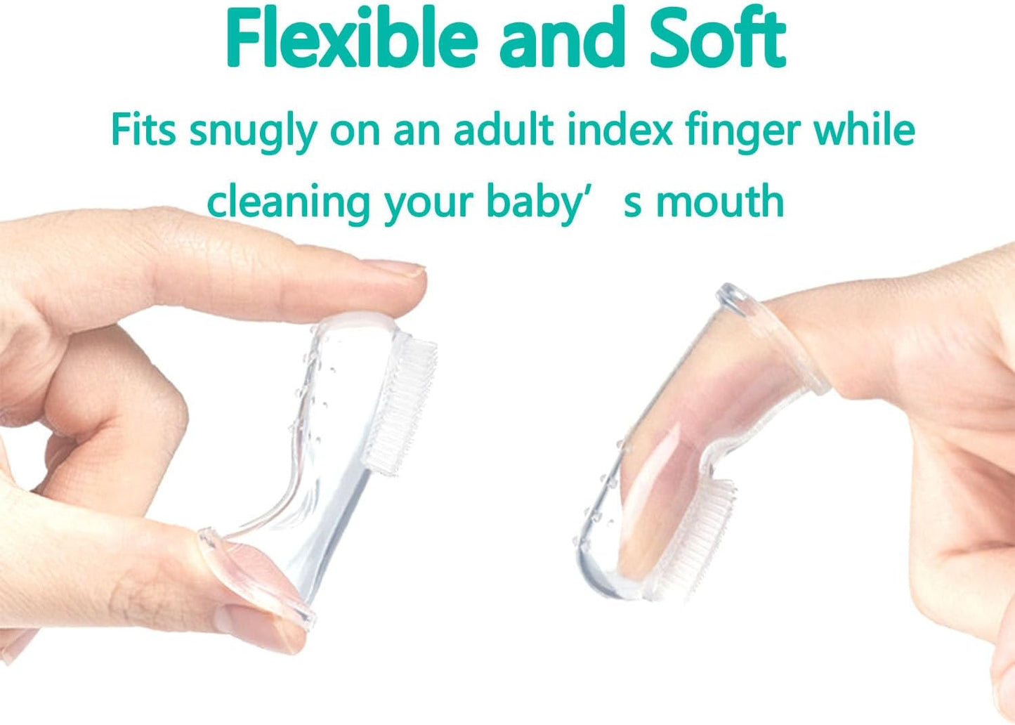 Baby Toothbrush Set, 6 Pcs Soft Infant Finger Toothbrush with 6 Boxes, Neorns Toddler Silicone Baby Tooth Brush 0-6 Months 6-12 Months