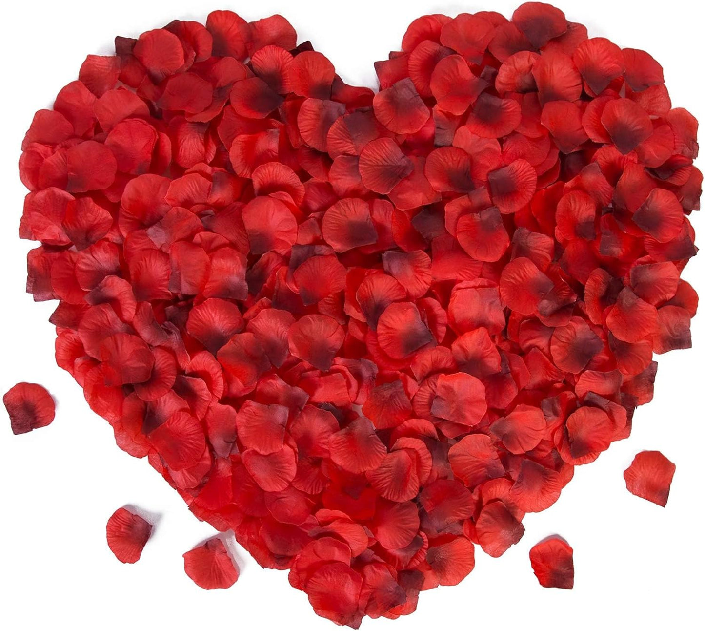 3200 Pcs Artificial Rose Petals for Romantic Night, Fake Rose Flower Petals for Wedding, Party, Valentines Day Decorations for The Home (Dark Red)