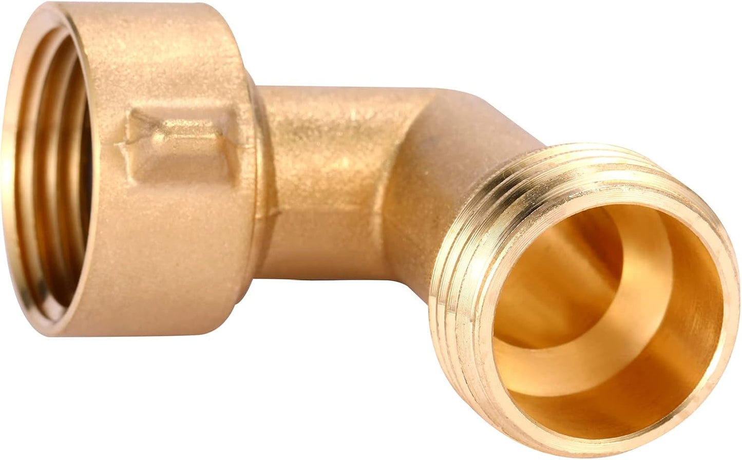 2 Pack Garden Hose Elbow Connector 90 Degree, 3/4" Heavy Duty Brass Adapter With 4 O-rings, Solid Brass Garden Hose Elbow