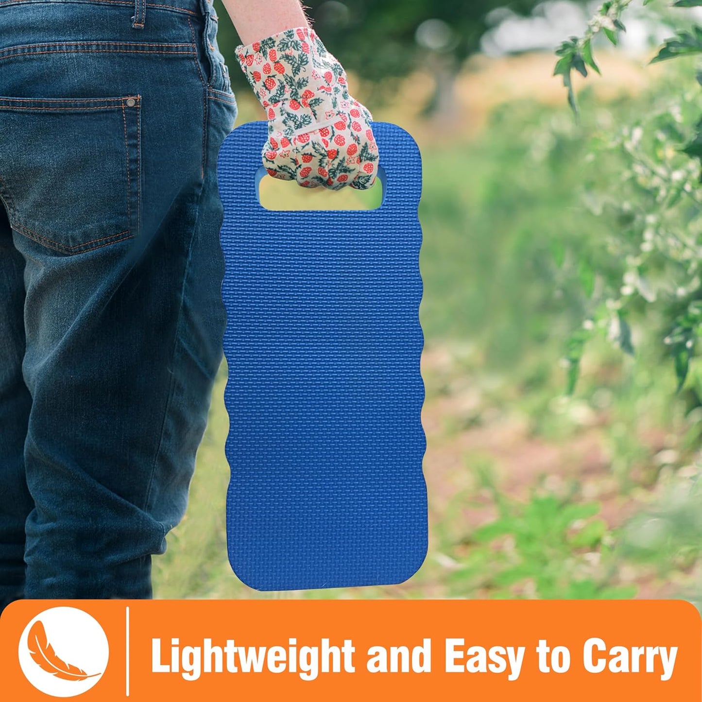 Garden Kneeling Pad - for Gardening, Baby Bath, Yoga, Pilates, Exercise, Blue