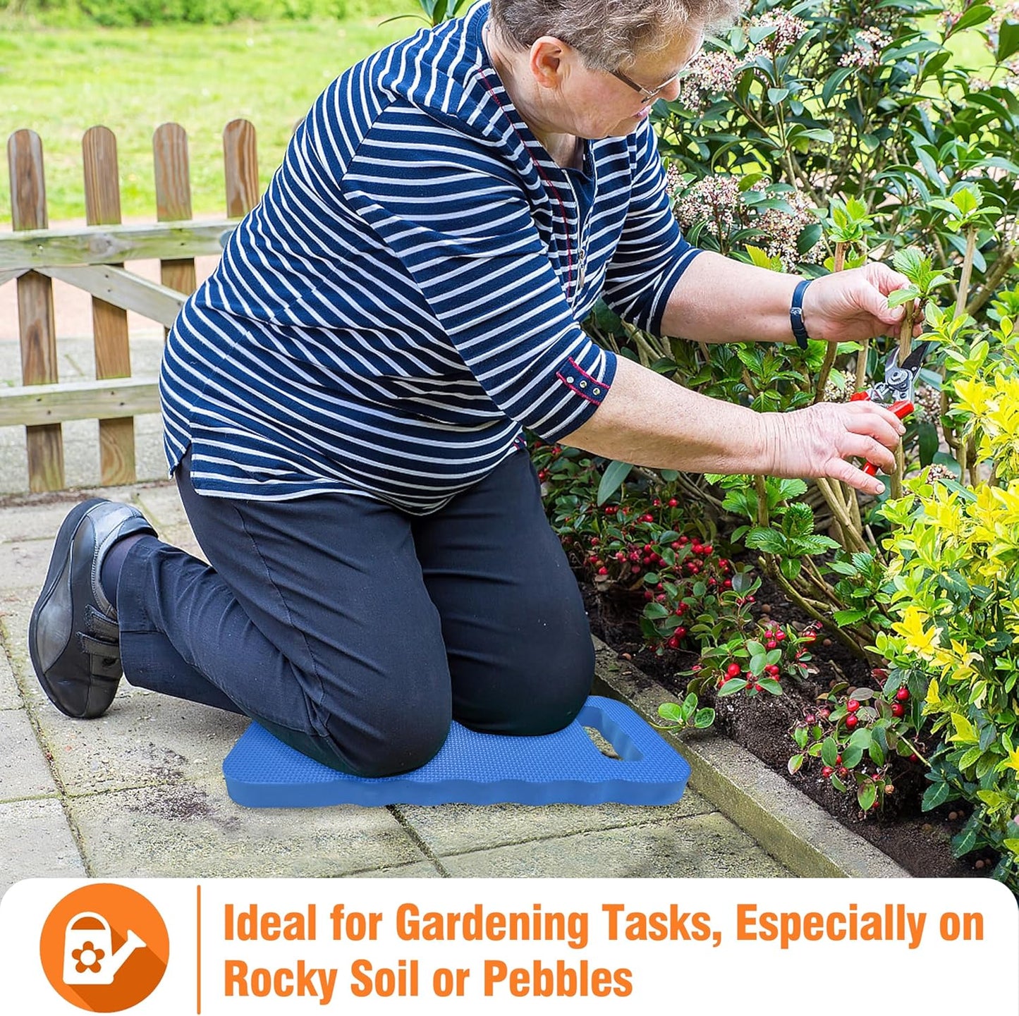 Garden Kneeling Pad - for Gardening, Baby Bath, Yoga, Pilates, Exercise, Blue