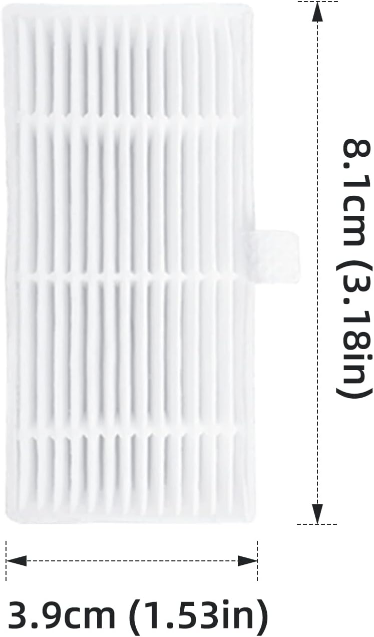 Replacement Parts for MAMNV BR150 BR151 BR152 BR153 BR154 also Fit ZCWA, GTTVO, ONSON, SHELIKI Robotic Cleaners: 4 Side Brushes, 4 HEPA Filters, 2 Mop Pads