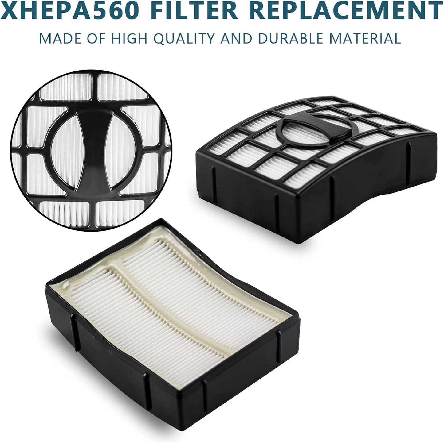 ZU560 Filter Replacement Compatible with Shar-k Rotator Navigator Zero-M Lift-Away Speed Upright Vacuum ZU560C, ZU561, ZU562, ZU572, UV572CCO, UV650, Replaces Part XFFK560, XHEPA560