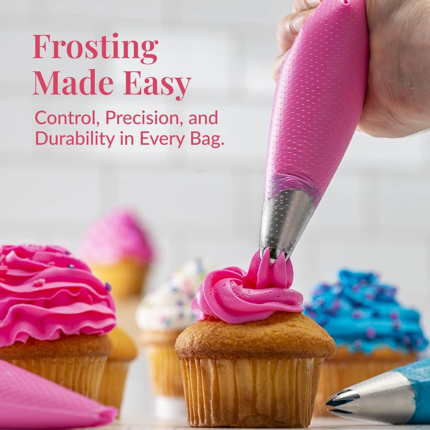 Set of 200 - Anti Burst Piping Bags 12 Inch -  Tipless Icing Bags - Durable Frosting Piping Bag Tools - Pastry and Cookie Decorating Supplies