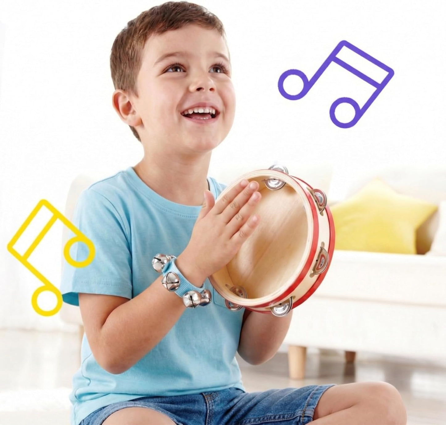 6 PCS Percussion Instruments, Wrist Bells Jingle Bells Musical Rhythm Toys