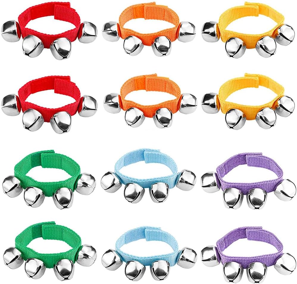 6 PCS Percussion Instruments, Wrist Bells Jingle Bells Musical Rhythm Toys