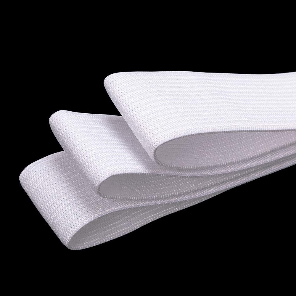 Elastic Bands for Sewing White 1 Inch 12 Yard High Elasticity Knit Spool Sewing Band for Waistbands Pants Clothes and Crafts DIY,
