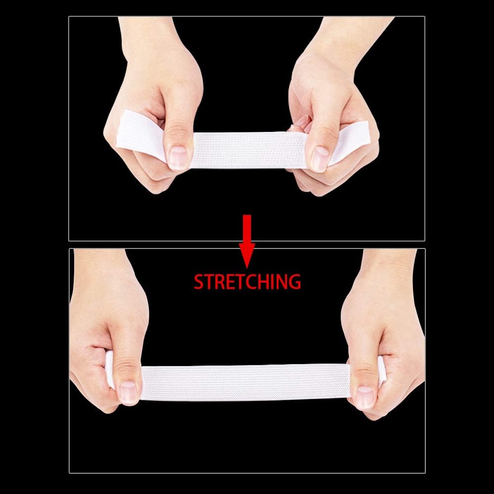 Elastic Bands for Sewing White 1 Inch 12 Yard High Elasticity Knit Spool Sewing Band for Waistbands Pants Clothes and Crafts DIY,