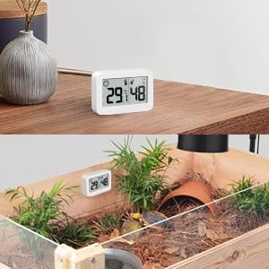 2-Pack Mini Hygrometer Indoor Thermometer, Humidity Gauge with ℃/℉ Switch, Humidity Meter Digital Temperature Monitor for Greenhouse Babyroom Cellar Reptile Incubator Closet