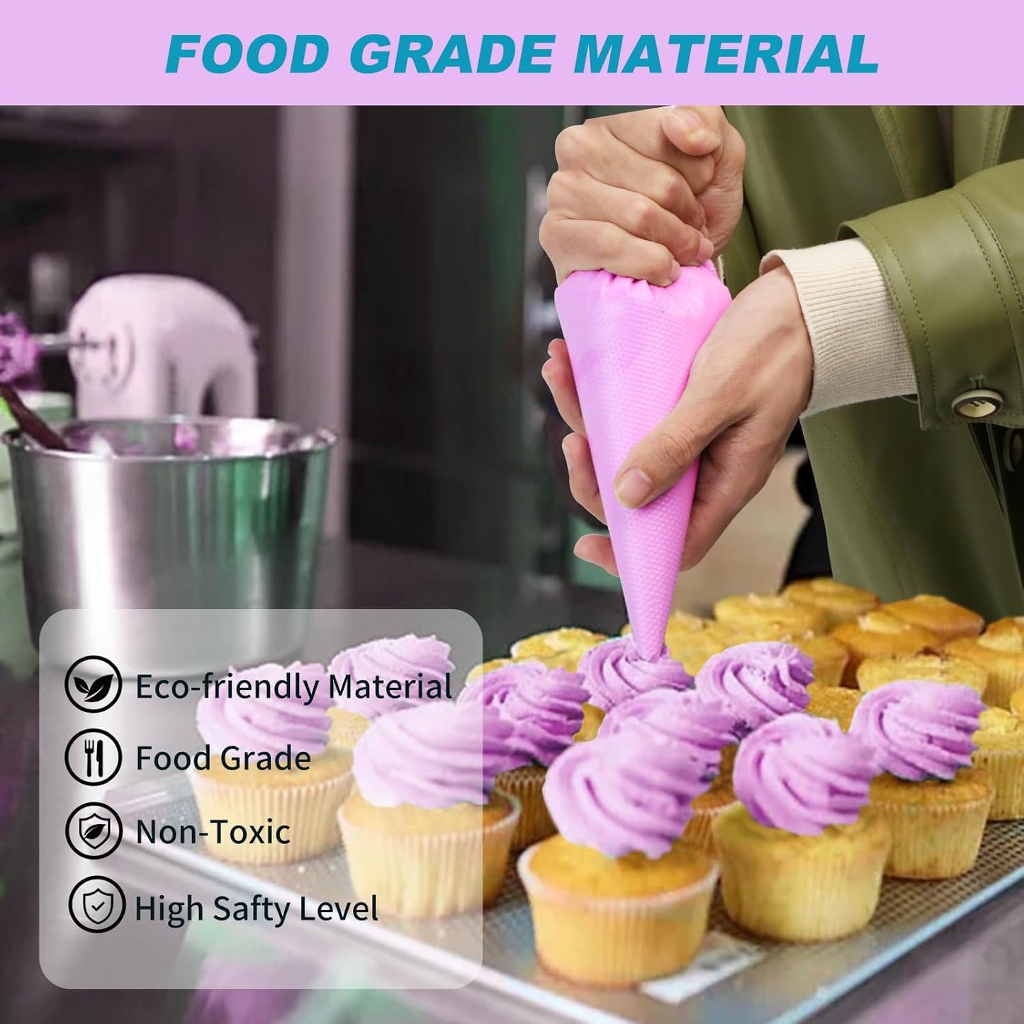 Piping Bags 16 Inch - Disposable Piping Bags 100pcs, Large Pastry Bags, Thickened Frosting Bags, Cake Decorating Bags, Large Piping Bags, Icing Bags for Cake Decorating