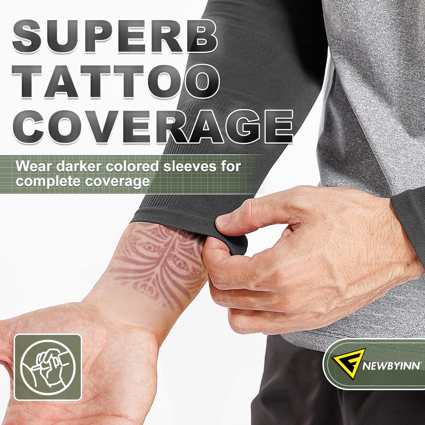 Arm Sleeves for Men Women Youth, UV Sun Protection, Tattoo Cover Up, Cooling, Compression Sports Sleeve - 2 & 4 Pairs