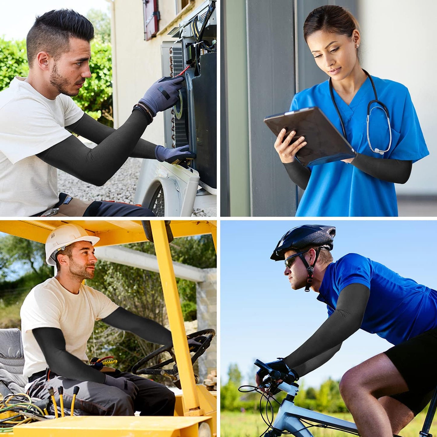 Arm Sleeves for Men Women Youth, UV Sun Protection, Tattoo Cover Up, Cooling, Compression Sports Sleeve - 2 & 4 Pairs