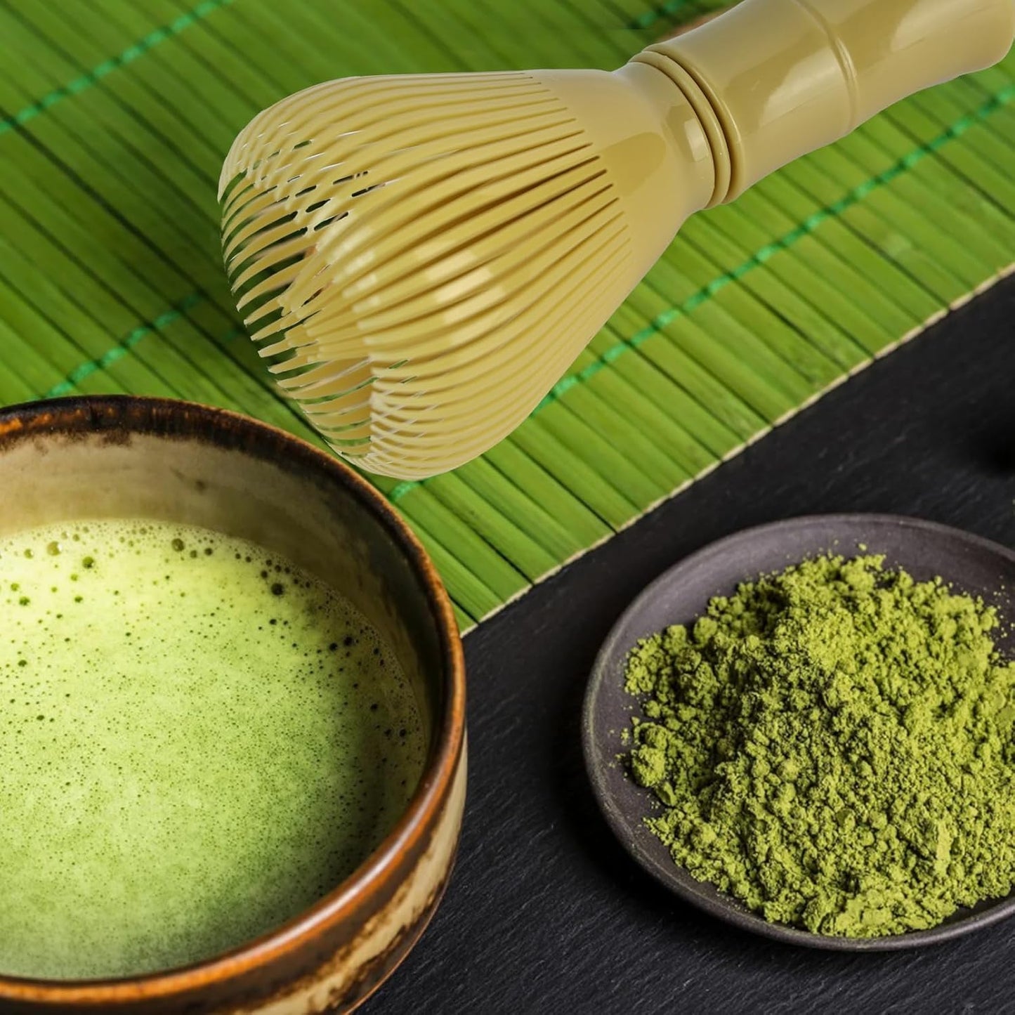 1 Pcs Resin Matcha Whisk, 2.36×4.72inch Food-Grade Durable Chasen for Matcha Powder, Traditional Tool with Easy-Clean Design, Compact Whisk for Home & Travel Use (Whisk)
