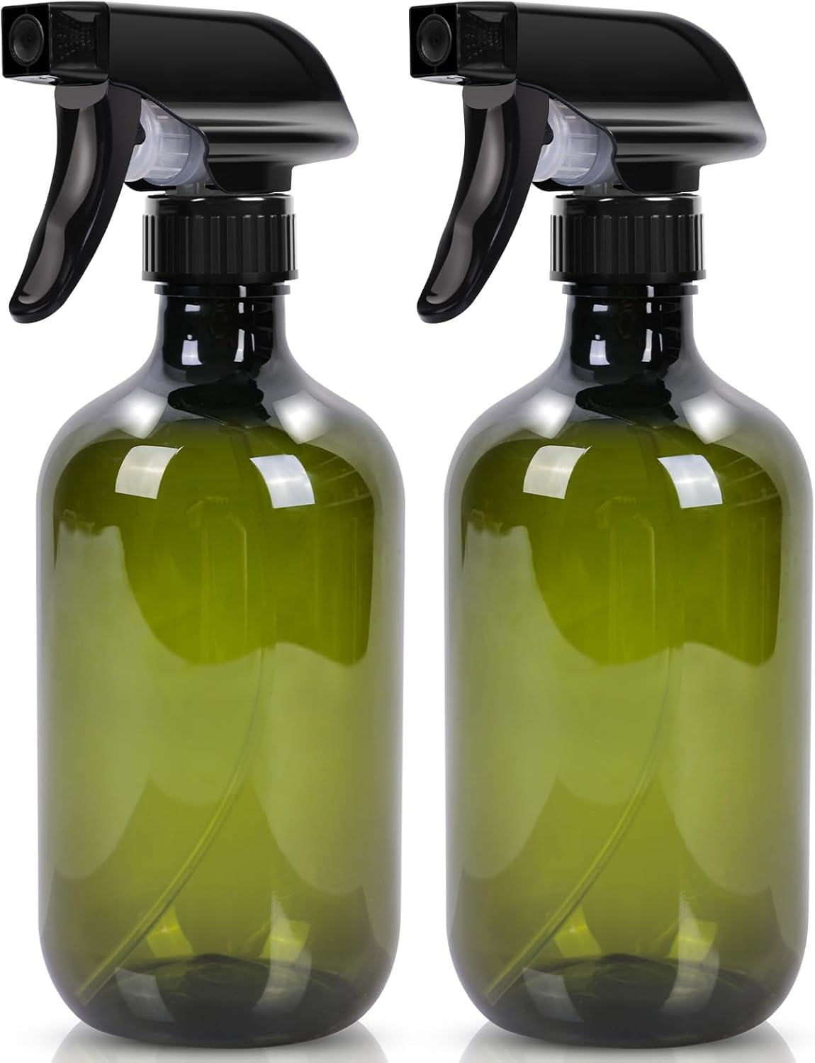 Cleaning Spray Bottles for Plants Misters for Inside, 2 Pack 16.9 oz Squirt Bottle, Water Spray Bottle Mist Sprayer, No Leak Hair Mister Spray Bottle Empty with Adjustable Nozzle (Green)